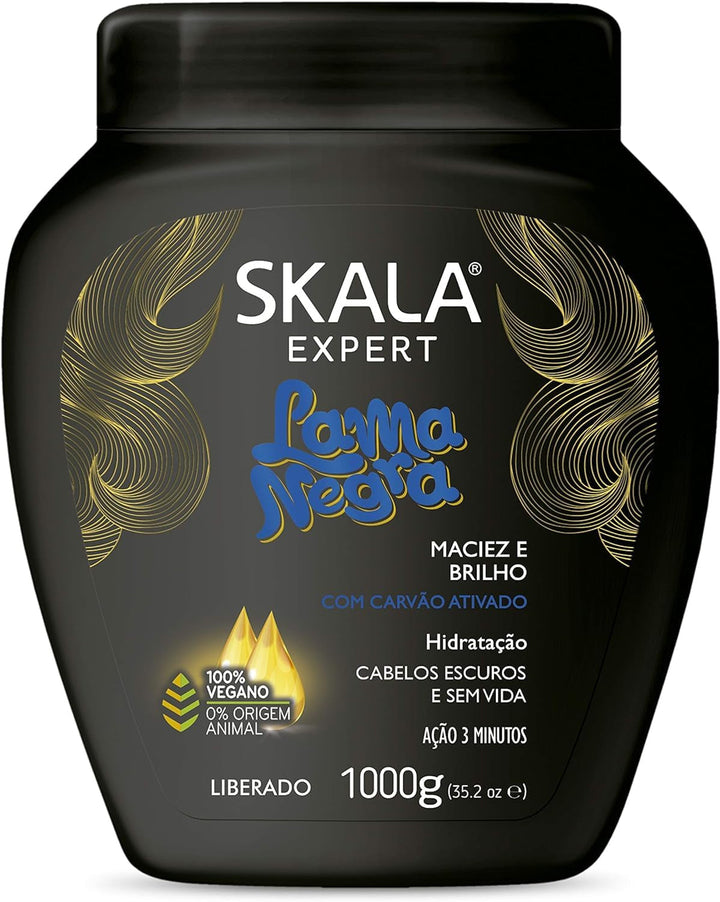 Creme de Tratamento Lama Negra 1 kg | Îngrijire intensivă pentru toate tipurile de păr | Hidratant, multicolor, pachet de 1 kg Masca de par Naty Shop Titlu implicit