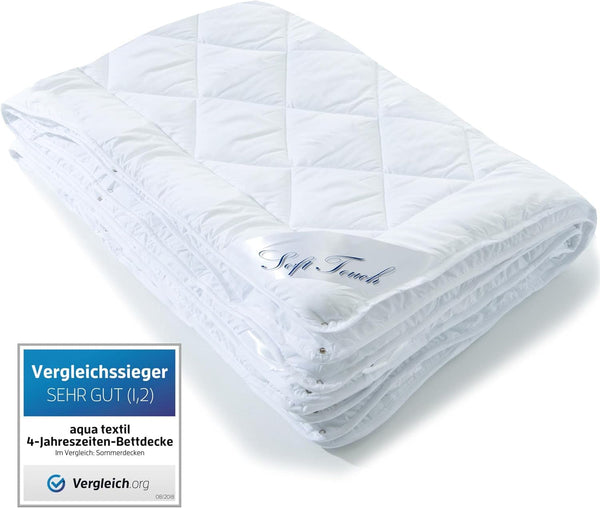 Aqua-Textil 4-sezon plapuma 135X200Cm Pături înnodate împreună Iarna 800G Vara 600G Reglarea climei Oeko-Tex