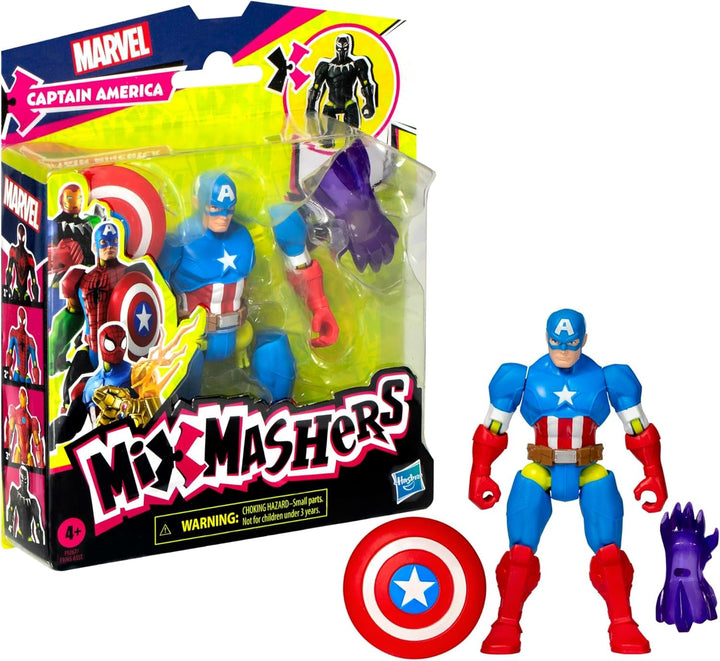 Mixmashers Marvel Captain America Avengers Mix-And-Match Action Figure & Accesorii