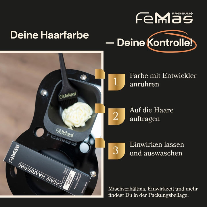 FemMas Hair Colour Pure & Mix Red I Cremă profesională cu ulei de argan, keratină și ceramide I Ca o vopsea de păr permanentă sau nuanță pentru rezultate radiante, de lungă durată I 100 ml Vopsea pentru par Naty Shop