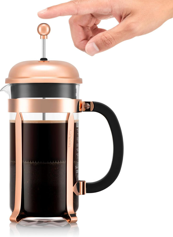 Cafetieră Bodum, sticlă borosilicată, maro, 946 ml, cupru