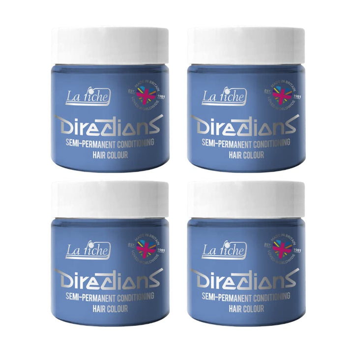 Culoare de păr semipermanentă Directions 100 ml cutie 4 pack (Pillarbox Red) Vopsea pentru par Naty Shop Argint 100 Ml (pachet de 4)