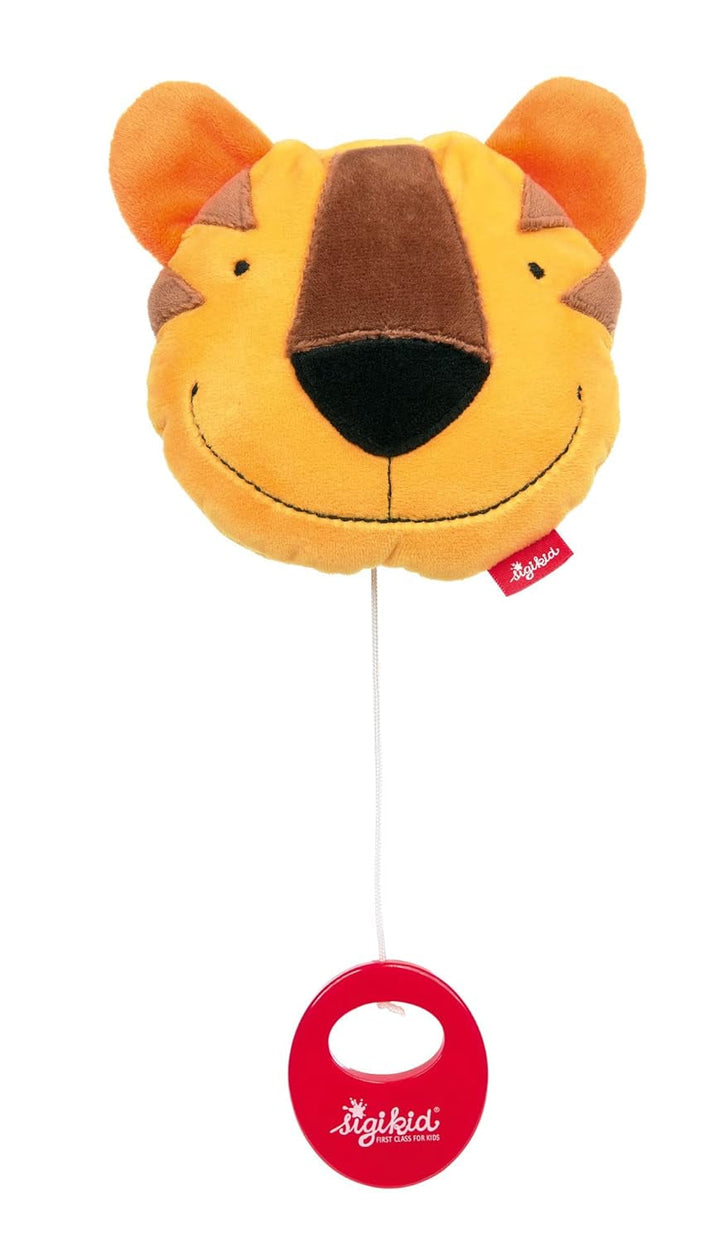 SIGIKID 39265 cutie muzicală Semmel Bunny fete și băieți jucărie pentru copii recomandată de la naștere albastru/bej Jucarii Bebe Naty Shop Galben-maroniu/tiger