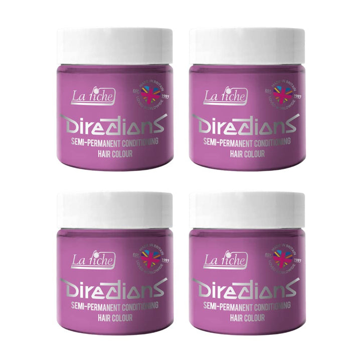 Culoare de păr semipermanentă Directions 100 ml cutie 4 pack (Pillarbox Red) Vopsea pentru par Naty Shop Lavanda 100 Ml (pachet de 4)