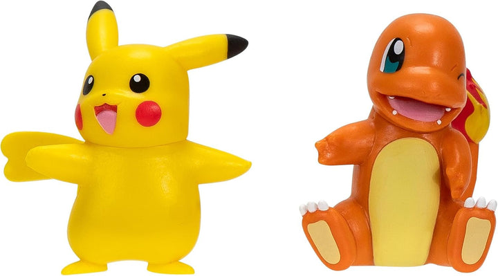 Pokémon PKW3586 - Battle Figure Pack - Pikachu și Schiggy, figuri oficiale detaliate, 5 cm fiecare