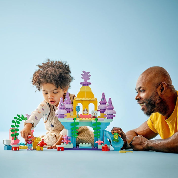 LEGO DUPLO | Disney Ariel's Magical Underwater Palace, jucărie educativă pentru Ariel sirena, castel subacvatic pentru copii cu vârsta de peste 2 ani 10435