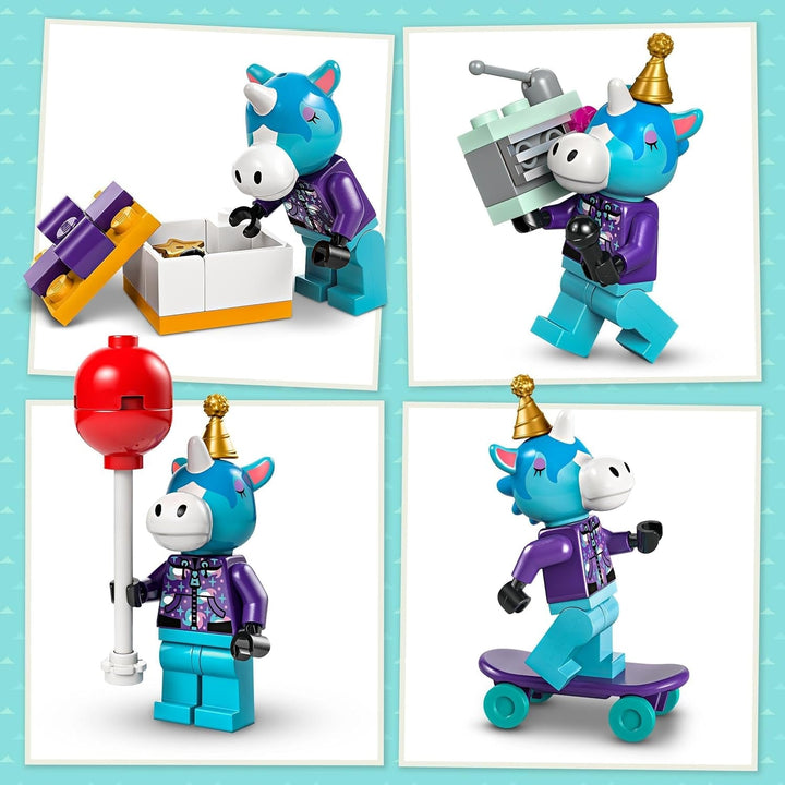 LEGO Animal Crossing Jimmy's Birthday Party, jucărie creativă pentru copii, set de animale cu personajul cal din jocul video, cadou pentru fete și băieți de la 6 ani 77046