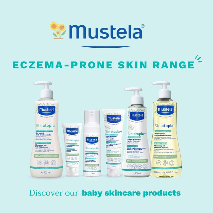 Stelatopia Șampon Mousse pentru scalp cu uscăciune extremă sau dermatită atopică, păr, bebeluși, copii, întreaga familie - reduce roșeața și mâncărimea (150ml)