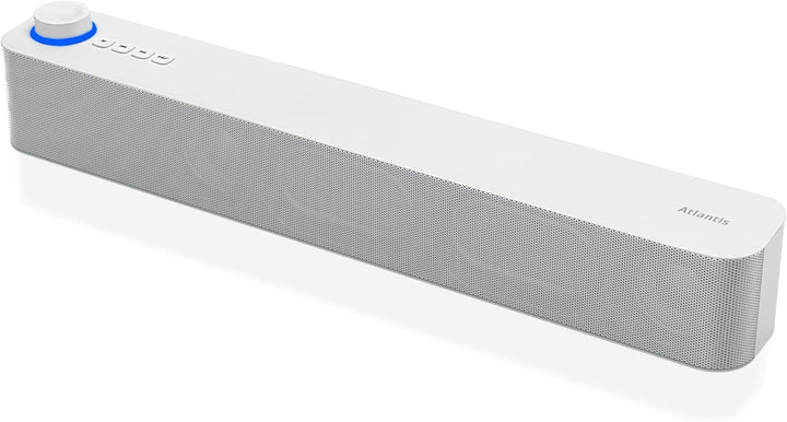 Atlantis Soundbar PC 20W, Pc-Lautsprecher, Klinke 3.5Mm + Bluetooth 5.3 Für Smartphone, Firetv, Plattenspieler, Batt. 2400Mha, FM Radio, Pc-Lautsprecher, Tragbar, TV, Smartp 420X60X74 Mm P003-C0820-B
