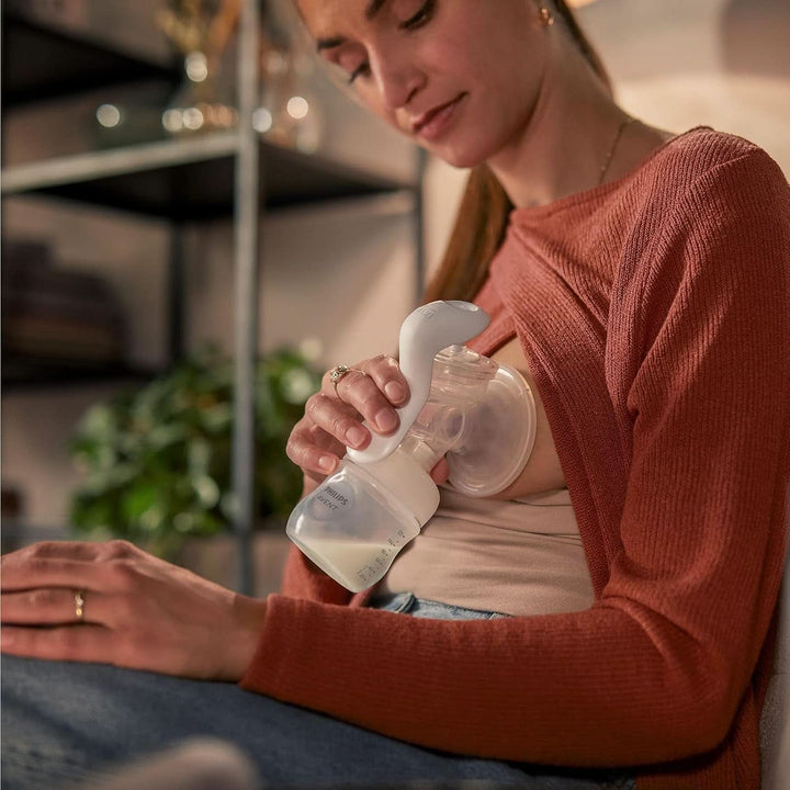 Philips Avent Handmilchpumpe - Einfaches Abpumpen, Mit Natural-Motion Technologie, Bpa-Frei (Modell SCF430/01) Transparent