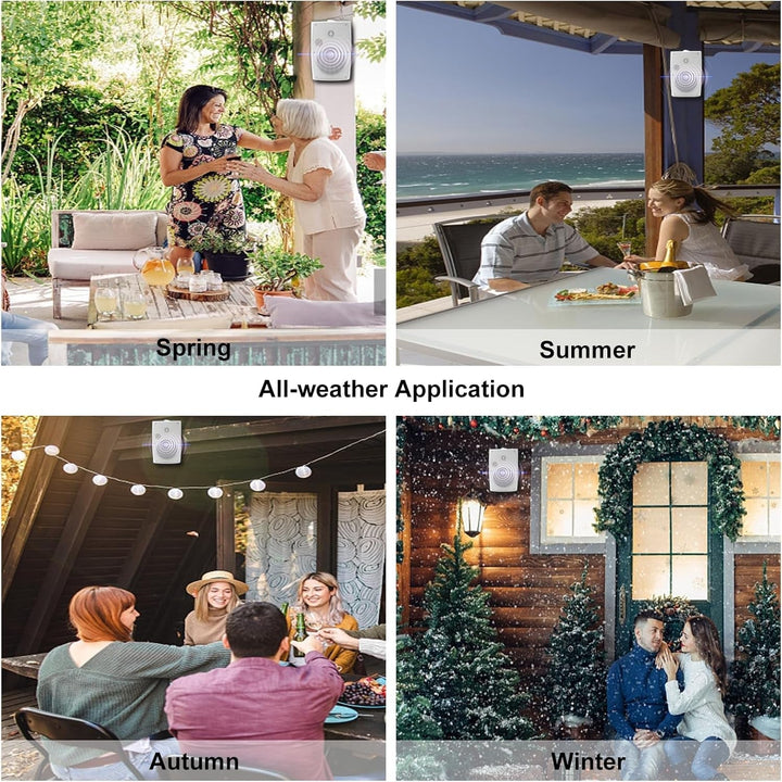 Herdio 6,5 Zoll Bluetooth-Outdoor Lautsprecher Wasserdicht Mit Leistungsstarken Bass Wandmontage Lautsprechern Allwetter-Haltbarkeit Für Innen Im Freien Im Freien Home Deck Veranda (Paar, Weiß)