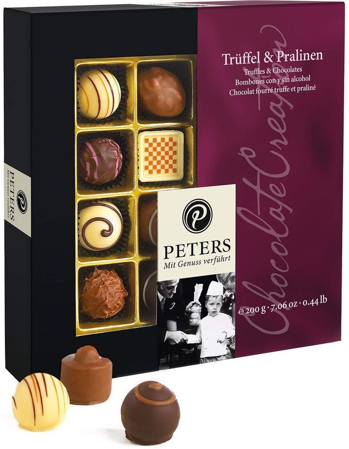 Peters Mit Genuss Verführt | Alles Liebe | Mit Alkohol | Pralinen-Mischung | Köstliche Pralinés | Schokolade | Geschenk | Dankeschön | Geschenkidee | Made in Germany | 200G