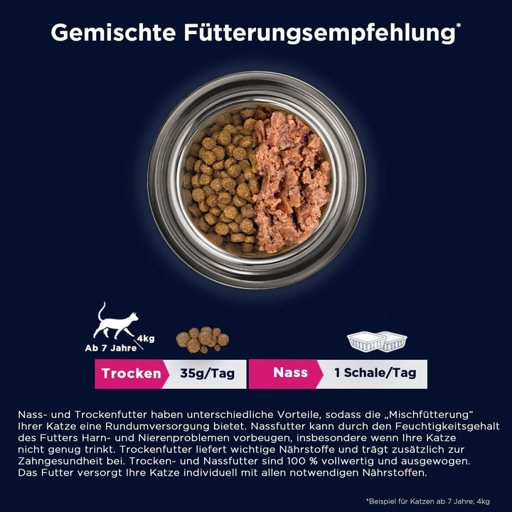 EUKANUBA Senior Cat Food Wet Grain Free - Hrană umedă premium cu mult somon pentru pisici în vârstă, 12 X 85 G