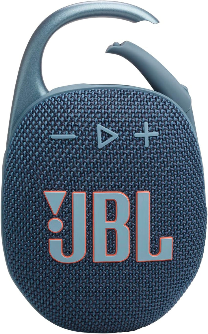 JBL Clip 5 - albastru - boxă portabilă Bluetooth cu sunet JBL Pro, bas profund și funcție Playtime Boost - rezistentă la apă și praf - 12 ore de funcționare
