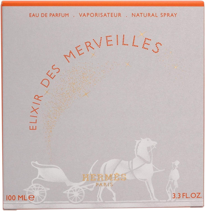 HERMES PARIS Unisex Elixir VAPORIZADOR ELIXIER Des MERVEILLES EAU DE Parfum 100ML Vaporizator, Negru, Standard