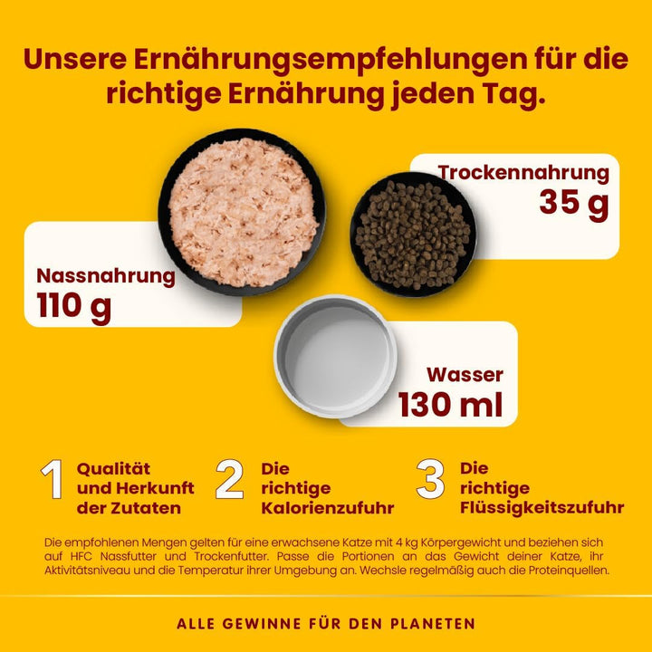Almo Nature HFC Natural - Hrană umedă pentru pisici adulte - ton, pui și brânză - Human Grade, fără gluten - 6 X 70G