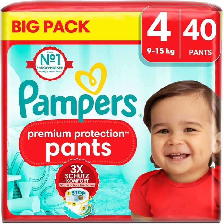 Pampers Premium Protection Pants, mărimea 6 Extra Large 15+kg Big Pack (30 bucăți)