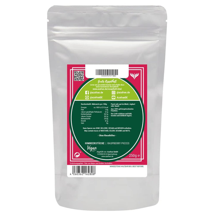 Azafran zmeură - bucăți de zmeură liofilizate 250g Produse deshidratate Naty Shop