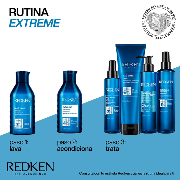 Redken Haarshampoo Für Sprödes Und Geschädigtes Haar, anti Haarbruch, Mit Sojaproteinen, Ceramiden, Sepicap Und Arginin, Extreme Shampoo