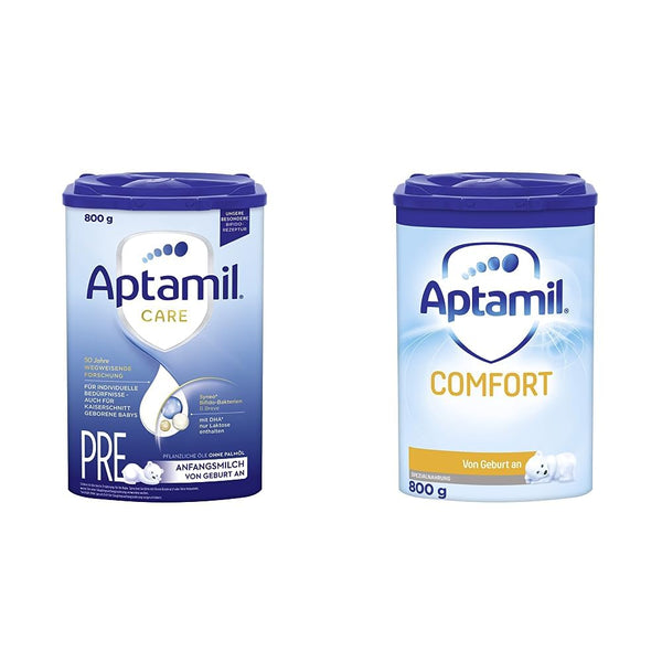 Aptamil Care PRE – Anfangsmilch Von Geburt An, Mit DHA & Comfort – Spezialnahrung Von Geburt An, Zum Diät Management, Bei Koliken, Blähungen & Verstopfungen, Palmöl, Milchpulver, 1X 800 G