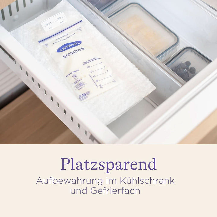 Lansinoh Muttermilchbeutel - 25 Stück - Zum Sicheren Aufbewahren Und Einfrieren Von Muttermilch - Hygienisch & Platzsparend