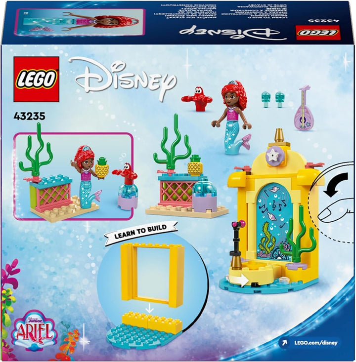 LEGO Ç€ Disney Princess Arielle's Musical Stage, jucărie de construit pentru copii cu 2 figuri, idee de cadou pentru fete și băieți de la 4 ani și pentru fanii serialului TV, jucărie pentru copii 43235