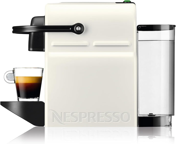 Espressor cu capsule Nespresso Krups Inissia XN1001, Timp scurt de încălzire, Dimensiuni compacte, Cantitate de cafea reglabilă, Buton de selecție directă, Ejectare automată a capsulelor, 0,7 L, 34,2 x 19,1 x 32,7 cm, Alb