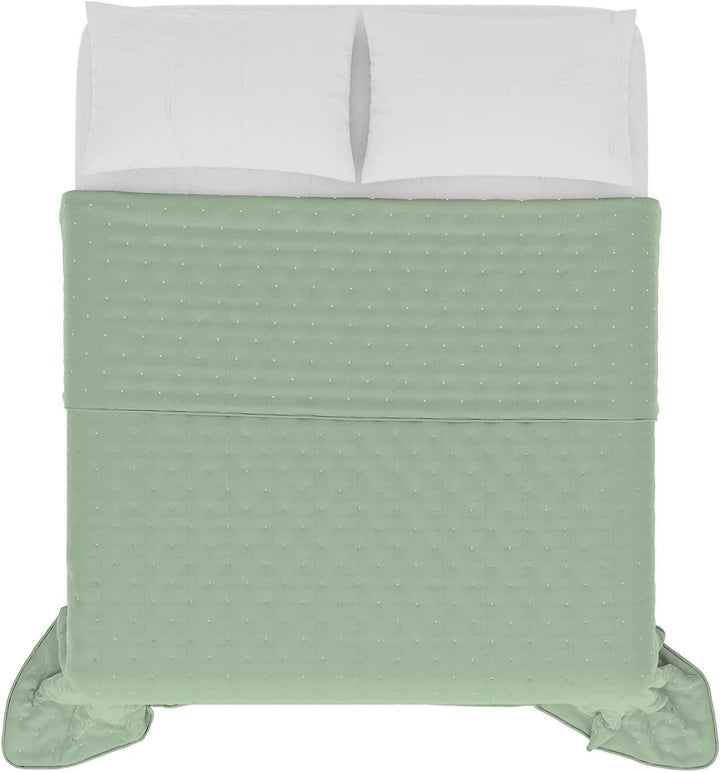 Lenjerie de pat italiană cuvertură de vară CHIC, microfibră, DOUBLE 250X250Cm, verde deschis Plapumi si pilote Naty Shop Verde deschis Dublu 250X250Cm