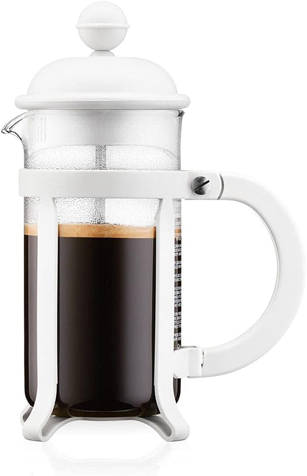 Cafetieră Bodum 1903-913 Java, 3 căni, 0,35 L, multistrat, albă, 7,5 x 13,5 x 18,9 cm