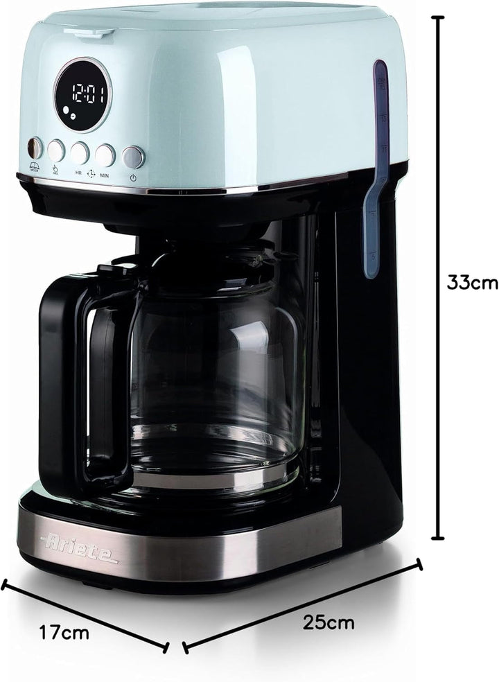 Ariete, Espressor cu Râșniță de Cafea Moderna 1318, Cafea Autentică, Filtru pentru 1 sau 2 Cești, Maxi Cappuccino, Oprire Automată, Râșniță de Cafea cu Capacitate de 250 g, Alb
