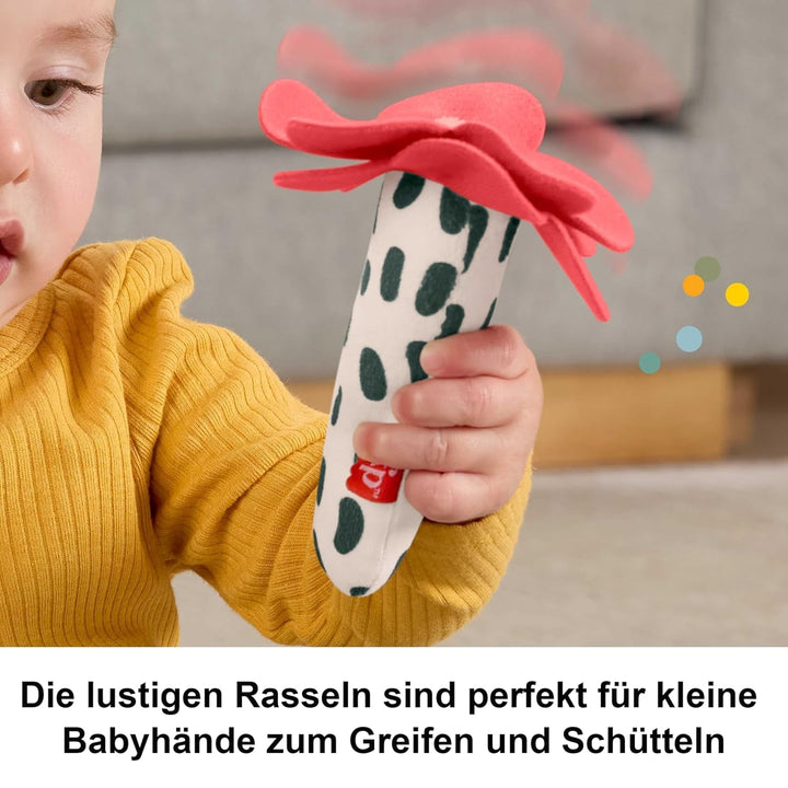 Jucărie pentru bebeluși Fisher-Price Planet Friends 2-in-1 jucărie senzorială de pluș cu clopoțel și albină, ca set din două piese pentru nou-născuți de la 3 luni, HYR56 Jucarii Bebe Naty Shop