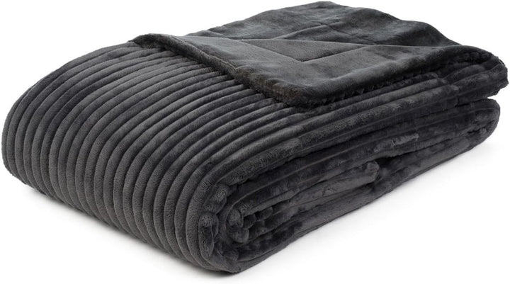 Gözze - Pătură confortabilă și moale în aspect corduroy, 1620G/bucata, 150 X 200 Cm - scorțișoară Paturi si Cuverturi Besuche den GÃ¶zze-Store Antracit