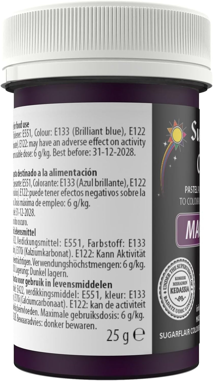 Sugarflair Lebensmittelfarbe Pasta Pastel Magenta, Pasta Lebensmittel Farbe Für Fondant Und Marzipan, Spectral Concentrated Paste Colours - 25G