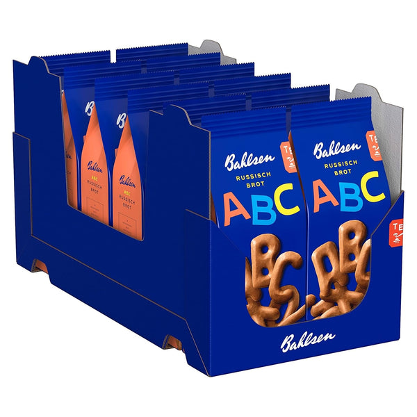 Pâine rusească ABC Bahlsen - Pachet de 12 - Fursecuri crocante în formă de literă (12 x 100g)