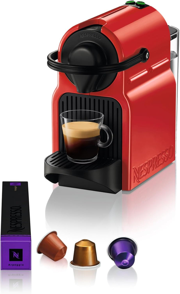 Espressor cu capsule Nespresso Krups Inissia XN1001, Timp scurt de încălzire, Dimensiuni compacte, Cantitate de cafea reglabilă, Buton de selecție directă, Ejectare automată a capsulelor, 0,7 L, 34,2 x 19,1 x 32,7 cm, Alb