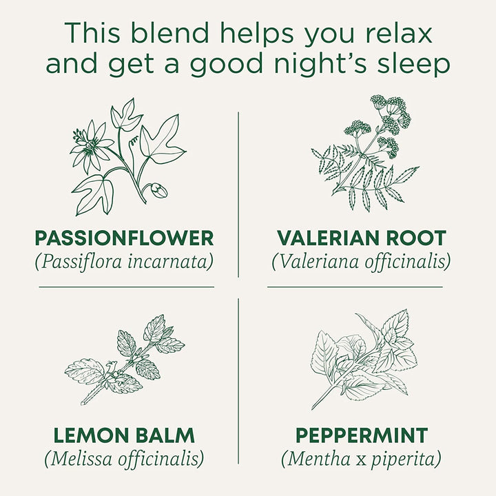 Organic Nighty Night Extra Tea with Valerian Root for Relaxation, 16 Tea Bags (Pack of 1) Tea USA Naty Shop