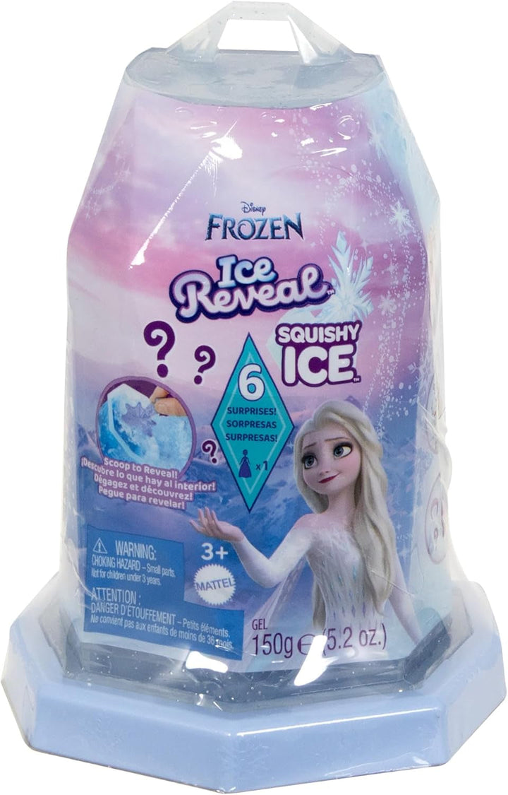 Mattel Disney Frozen Ice Reveal, păpușă cu gel de gheață Squishy și 6 surprize, inclusiv figurină Friends și accesorii (păpușile pot varia) HRN77