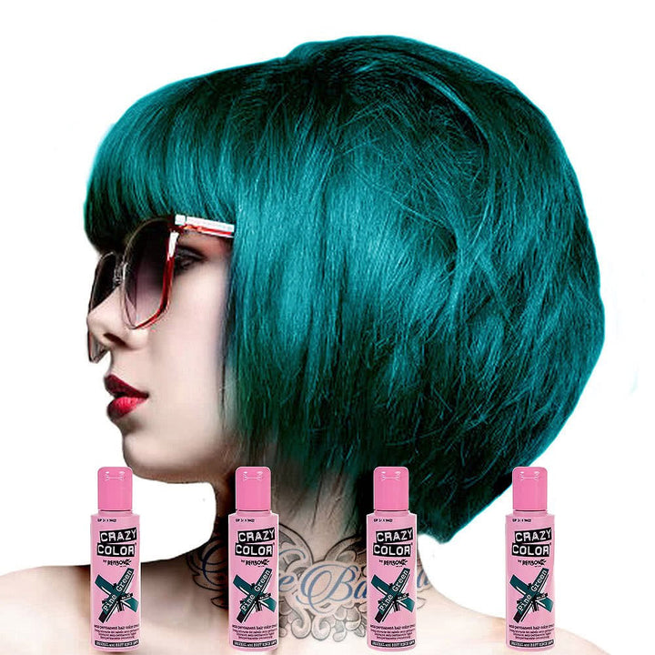 Renbow Semi-Permanent Hair Colour Vopsea portocalie 60-100 ml, 1 pachet (1 x 115 g) Vopsea pentru par Naty Shop Verde pin 100 Ml (pachet de 4)