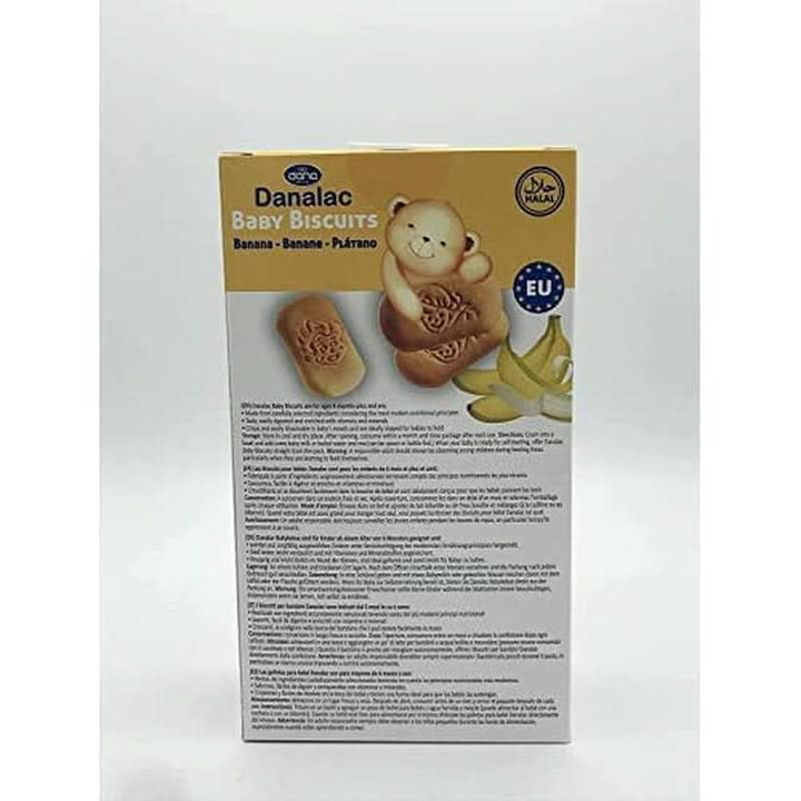 Danalac Babykekse Banane, 120 G Snacks Und Nahrung Für Kleinkinder Ab 6 Monaten Mit Kalzium, Eisen Und Vitaminen