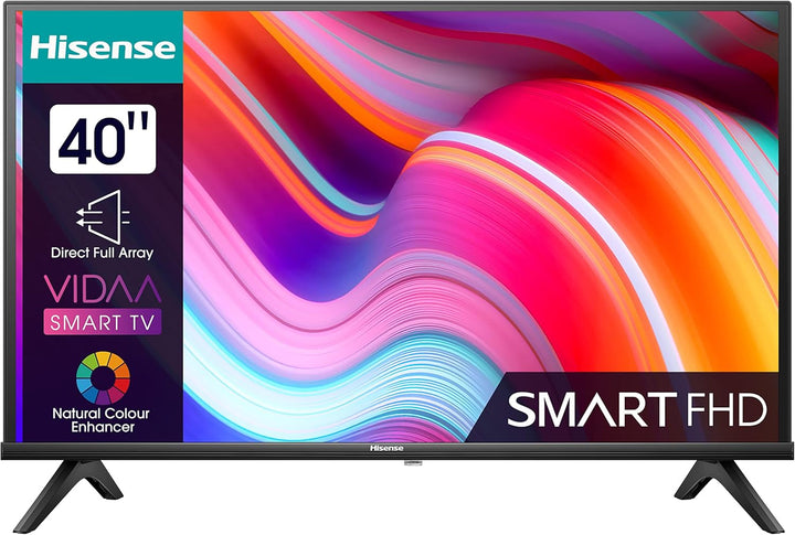 Hisense 43E6NT 108Cm (43 Zoll) Fernseher, 4K UHD Smart TV, Precision Colour, HDR, Dolby Vision, 60Hz, Triple Tuner DVB-C/S/S2/T/T2, Wifi, HDMI 2.1, Bluetooth, Alexa Built-In, Schwarz, [2024]