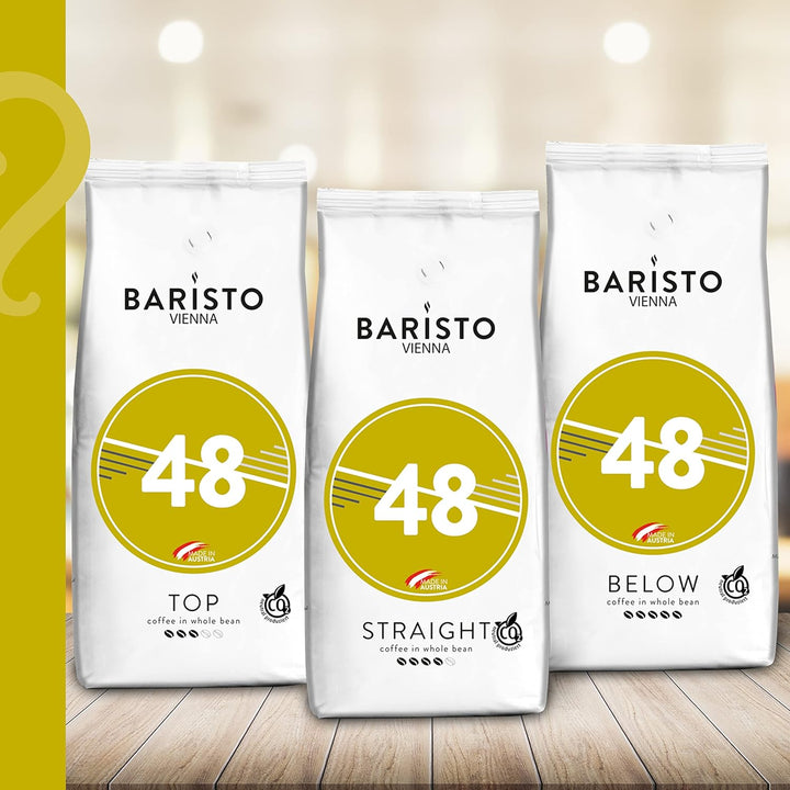 Baristo 48° below - Intensität 5/5, Arabica Und Robusta, Ganze Kaffeebohnen, 8 X 1000G