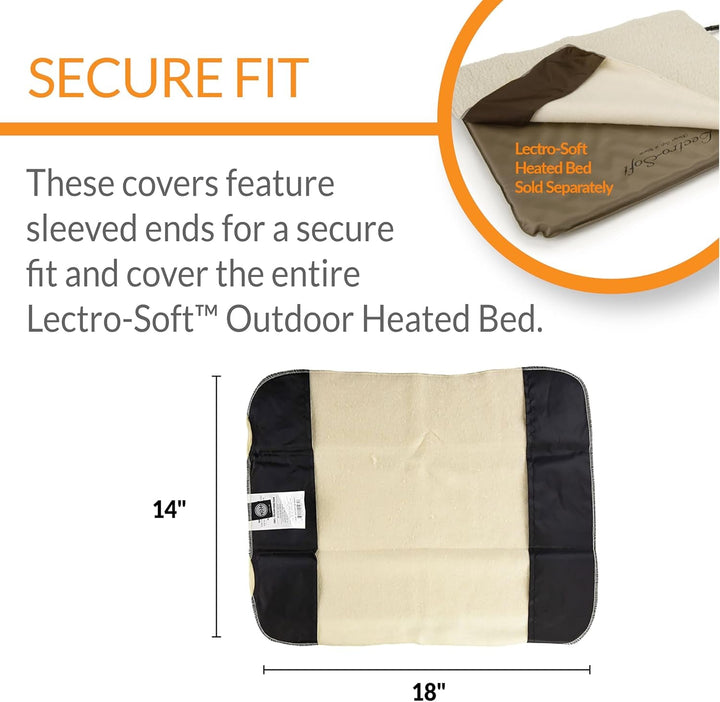 Husă de schimb Pet Products Lectro-Soft pentru pat încălzit pentru pisici, compatibilă cu paturile mici Lectro-Soft (pat încălzit vândut separat), lavabilă la mașină, husă moale din fleece, 45,7 x 35,6