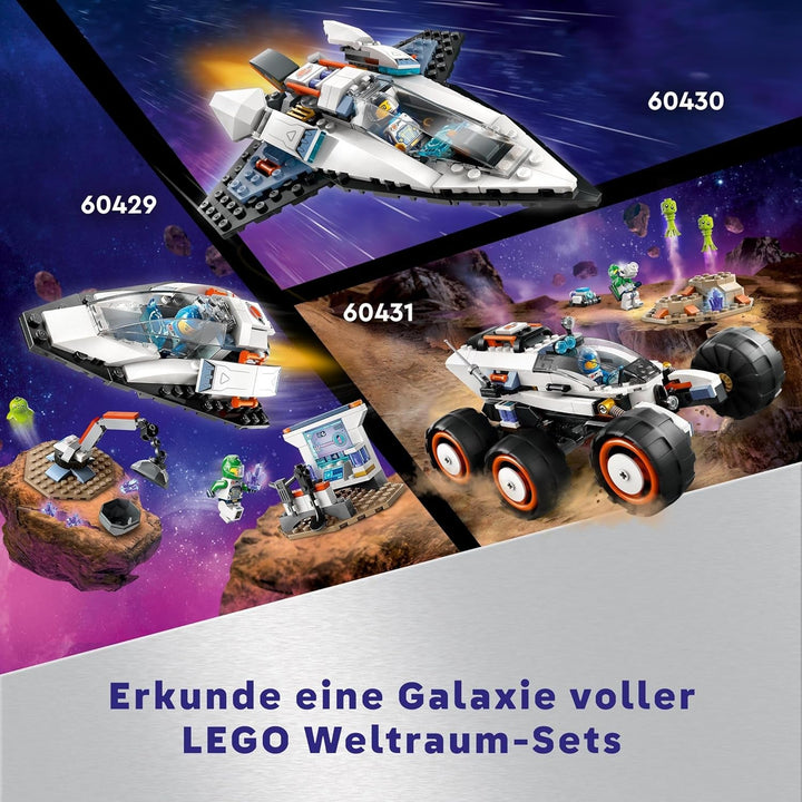 Nava spațială LEGO City, jucărie spațială cu navetă spațială pentru copii de construit, băieți și fete de la 6 ani, set cu figurină astronaut 60430