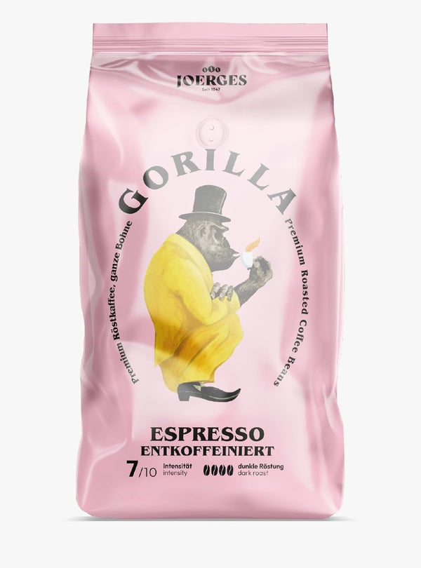 GORILLA Espresso 1000G Entkoffeiniert, Ganze Bohne