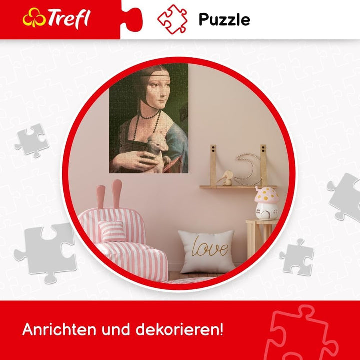 Trefl - Pisica drăguță - Puzzle 500 elemente - Diy Puzzle cu animale, divertisment creativ, distracție, puzzle clasic pentru adulți și copii de la 10 ani în sus