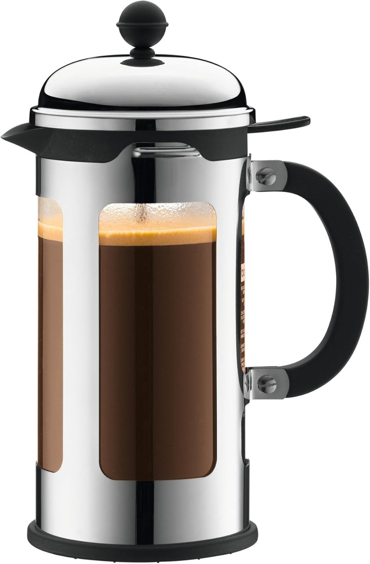 Cafetieră Bodum CHAMBORD (sistem French Press, protecție împotriva scurgerilor, cadru din oțel inoxidabil, 1,0 litri) cupru, cupru