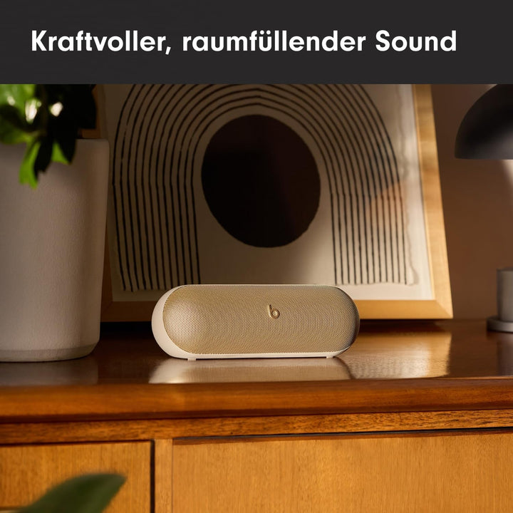 Beats Pill - Difuzor Bluetooth wireless și încărcător portabil prin USB-C, autonomie de până la 24 de ore, rezistent la apă IP67, compatibil cu Apple și Android - Champagne