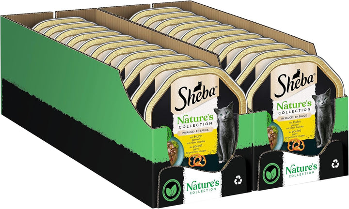Sheba Nature`S Collection in Sauce - Cea mai fină hrană umedă pentru pisici în bol - Poultry Variation - 32 X 85G