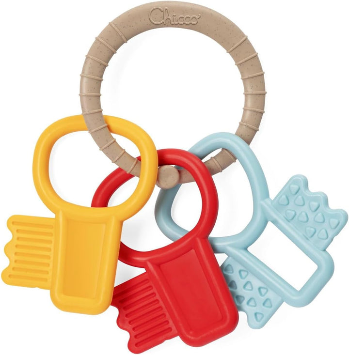 Chicco ECO+ clopoțel lalea, ușor de apucat și agitat, din plastic reciclat, fără culoare, cu clinchet amuzant, jucărie pentru copii, 3-18 luni Jucarii Bebe Naty Shop Inel cheie pentru dinți