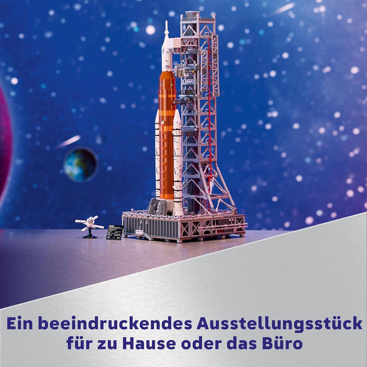 LEGO Icons NASA Artemis rampa de lansare, cadou, decor pentru camera de zi sau birou, set de construcție pentru adulți, cu capsula spațială Orion și rampa de lansare, obiect de colecție 10341